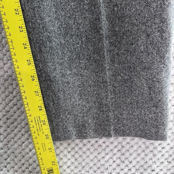Pendleton Pants Womens 14 Gray Herringbone Tapered Trouser Fully Lined Career - Picture 14 of 16